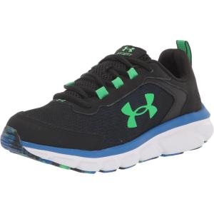 imageUnder Armour UnisexBaby Grade School Assert 9 Running Shoe005 BlackVersa BlueExtreme Green