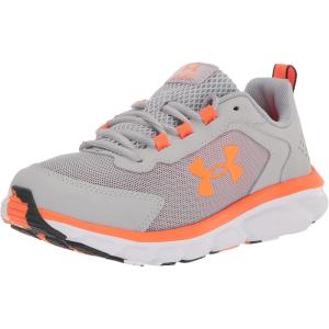 imageUnder Armour UnisexBaby Grade School Assert 9 Running Shoe101 Mod GrayWhiteBlaze Orange
