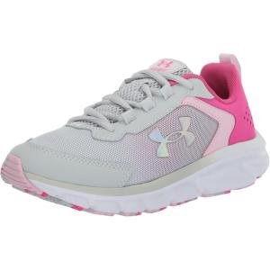 imageUnder Armour UnisexBaby Grade School Assert 9 Running Shoe104 Halo GrayRebel PinkIridescent