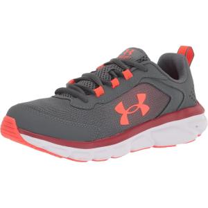 imageUnder Armour UnisexBaby Grade School Assert 9 Running Shoe106 Pitch GrayChestnut RedBolt Red