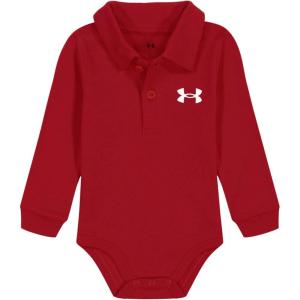 imageUnder Armour babyboys Logo Polo BodysuitRed  Long Sleeve