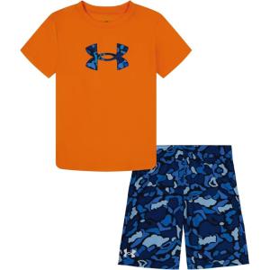 imageUnder Armour babygirls Ua Terrazzo Leopard Heart SetShort SetAtomic OrangeBlue Camo
