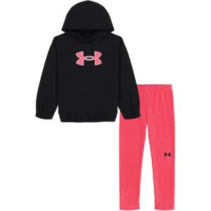 imageUnder Armour babygirls Ua Terrazzo Leopard Heart SetShort SetBlack Rib Velour