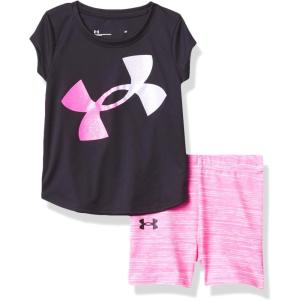 imageUnder Armour babygirls Ua Terrazzo Leopard Heart SetShort SetBlack S21