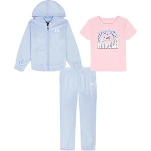 imageUnder Armour babygirls Ua Terrazzo Leopard Heart SetShort SetBlue Calm Full Zip