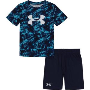imageUnder Armour babygirls Ua Terrazzo Leopard Heart SetShort SetBlue Surf Seafoam
