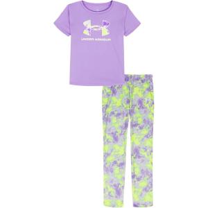 imageUnder Armour babygirls Ua Terrazzo Leopard Heart SetShort SetLavendar Print