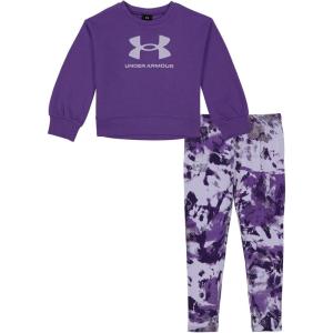 imageUnder Armour babygirls Ua Terrazzo Leopard Heart SetShort SetLavishLavendar Crewneck