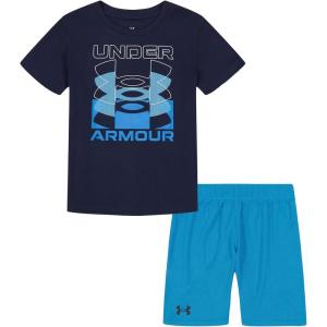 imageUnder Armour babygirls Ua Terrazzo Leopard Heart SetShort SetMidnight Navy Infinite