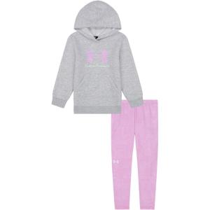 imageUnder Armour babygirls Ua Terrazzo Leopard Heart SetShort SetMod GrayPink Waves
