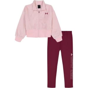 imageUnder Armour babygirls Ua Terrazzo Leopard Heart SetShort SetPrime Pink Sherpa Full Zip
