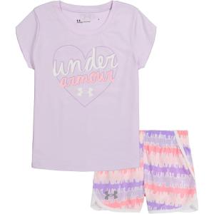 imageUnder Armour babygirls Ua Terrazzo Leopard Heart SetShort SetPurple Note Sp22