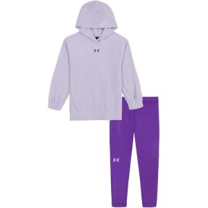imageUnder Armour babygirls Ua Terrazzo Leopard Heart SetShort SetSalt Purple Velour Tunic