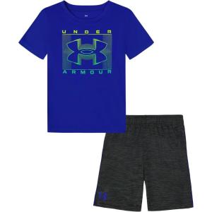 imageUnder Armour babygirls Ua Terrazzo Leopard Heart SetShort SetTeam RoyalGray Twist