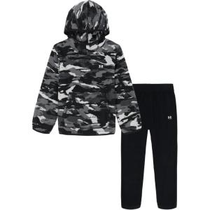 imageUnder Armour boys Hoodie Set Bottoms ampamp Hoodie Lightweight ampamp Relaxed Fit Zip UpBlack Hundo Hoodie