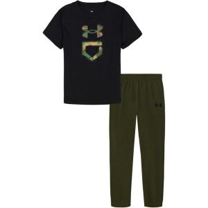 imageUnder Armour boys Hoodie Set Bottoms ampamp Hoodie Lightweight ampamp Relaxed Fit Zip UpBlack Short Sleeve