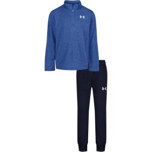 imageUnder Armour boys Hoodie Set Bottoms ampamp Hoodie Lightweight ampamp Relaxed Fit Zip UpBlue Atlantis Twist Quarter Zip Set