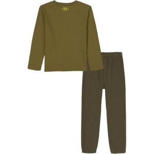 imageUnder Armour boys Hoodie Set Bottoms ampamp Hoodie Lightweight ampamp Relaxed Fit Zip UpCanteen Green Desert Lizard