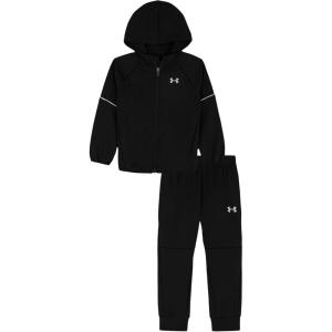 imageUnder Armour boys Hoodie Set Bottoms ampamp Hoodie Lightweight ampamp Relaxed Fit Zip UpDouble Knit Full Zip  Black