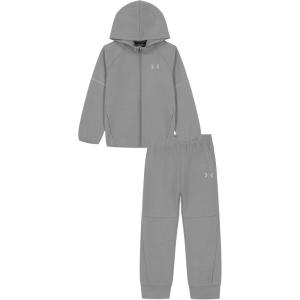 imageUnder Armour boys Hoodie Set Bottoms ampamp Hoodie Lightweight ampamp Relaxed Fit Zip UpDouble Knit Full Zip  Steel