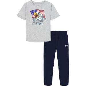 imageUnder Armour boys Hoodie Set Bottoms ampamp Hoodie Lightweight ampamp Relaxed Fit Zip UpMod Grey Freedom Eagle