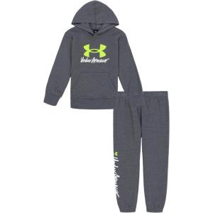 imageUnder Armour boys Hoodie Set Bottoms ampamp Hoodie Lightweight ampamp Relaxed Fit Zip UpPitch Gray Script