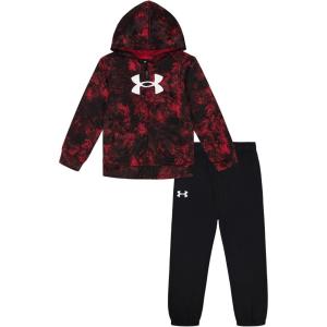 imageUnder Armour boys Hoodie Set Bottoms ampamp Hoodie Lightweight ampamp Relaxed Fit Zip UpRed Erode Print