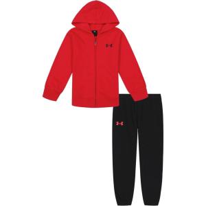 imageUnder Armour boys Hoodie Set Bottoms ampamp Hoodie Lightweight ampamp Relaxed Fit Zip UpRedBlack