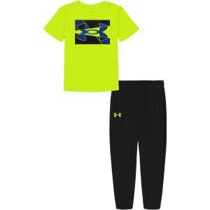 imageUnder Armour boys Hoodie Set Bottoms ampamp Hoodie Lightweight ampamp Relaxed Fit Zip UpYellow Lino Wave