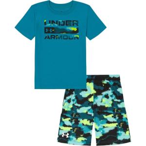 imageUnder Armour boys Outdoor Set Cohesive Pants Or Shorts ampamp TopCamo Circuit Teal