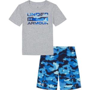 imageUnder Armour boys Outdoor Set Cohesive Pants Or Shorts ampamp TopCamo Gray