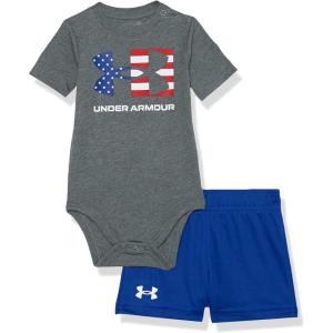imageUnder Armour boys Outdoor Set Cohesive Pants Or Shorts ampamp TopPitch Gray Icon Flag