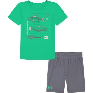 imageUnder Armour boys Outdoor Set Cohesive Pants Or Shorts ampamp TopVapor Green Fish