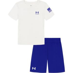imageUnder Armour boys Outdoor Set Cohesive Pants Or Shorts ampamp TopWhite Freedom Flag
