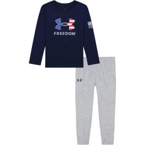imageUnder Armour boys Short Sleeve Tee and Jogger SetNavy Flag Fill