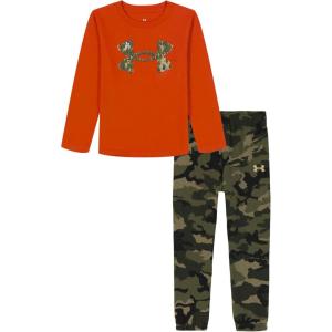imageUnder Armour boys Short Sleeve Tee and Jogger SetSurplus Orange Camp Logo