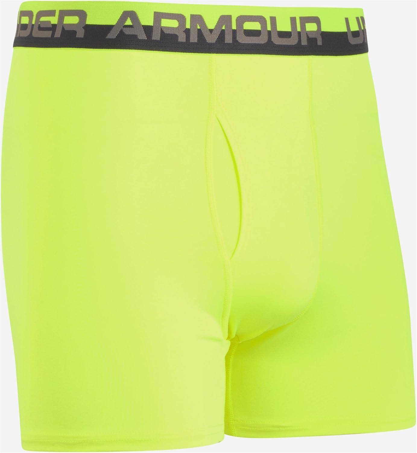 imageUnder Armour Boys Big Performance Boxer Briefs Lightweight ampamp Smooth Stretch FitHi GhVis YellowBlack