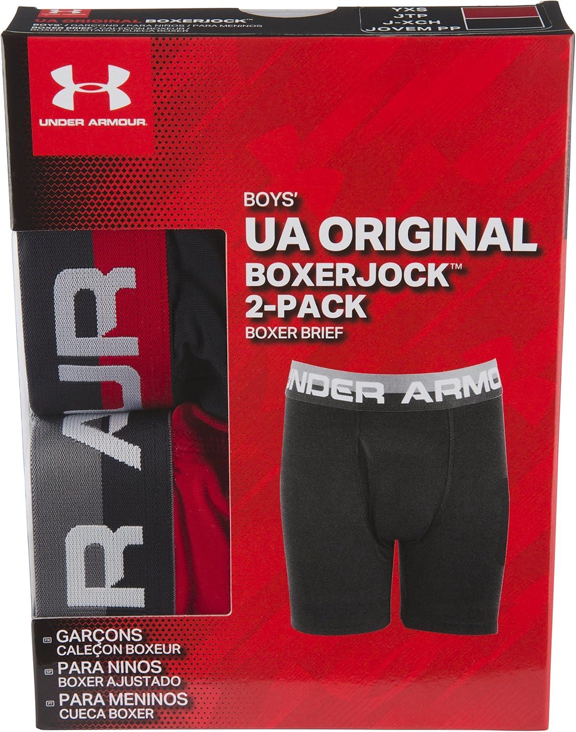 imageUnder Armour Boys Big Performance Boxer Briefs Lightweight ampamp Smooth Stretch FitRedBlack