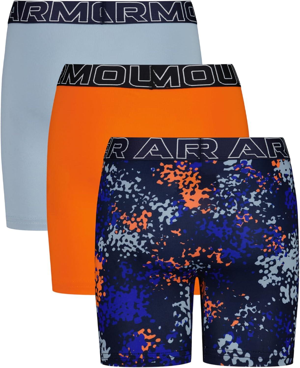 imageUnder Armour Boys Big Performance Boxer Briefs Lightweight ampamp Smooth Stretch FitSolar Orange