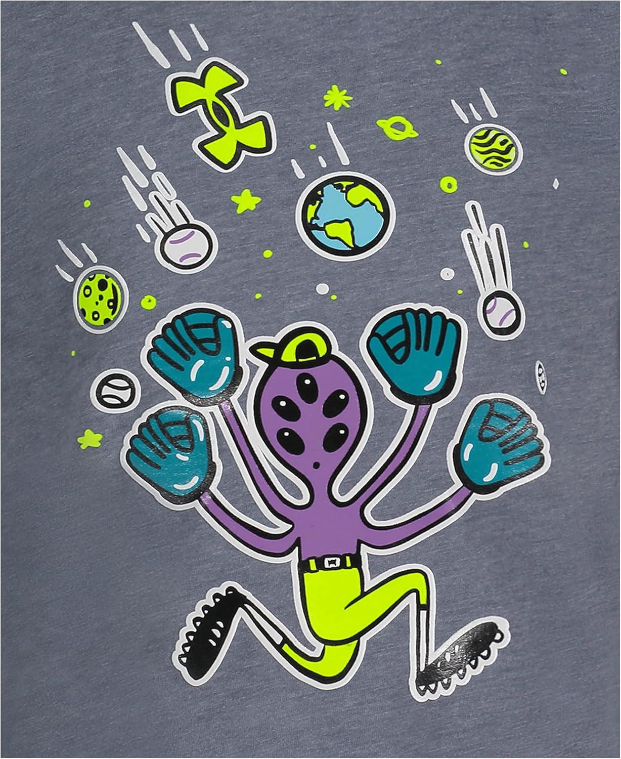 imageUnder Armour Boys Boys Short Sleeve Shirt Crewneck Lightweight and BreathableGravel Alien
