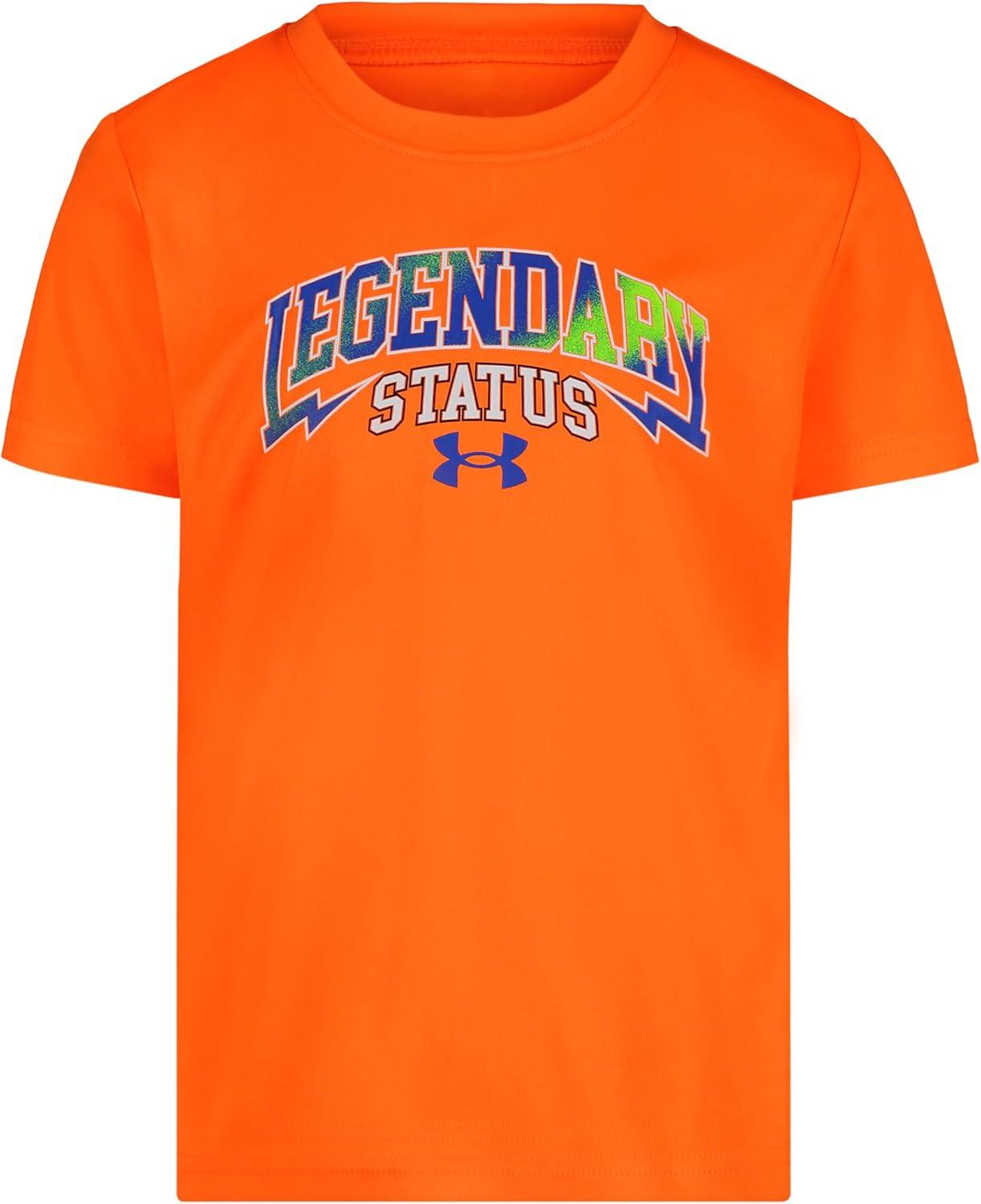 imageUnder Armour Boys Boys Short Sleeve Shirt Crewneck Lightweight and BreathableLegendary Blaze Orange