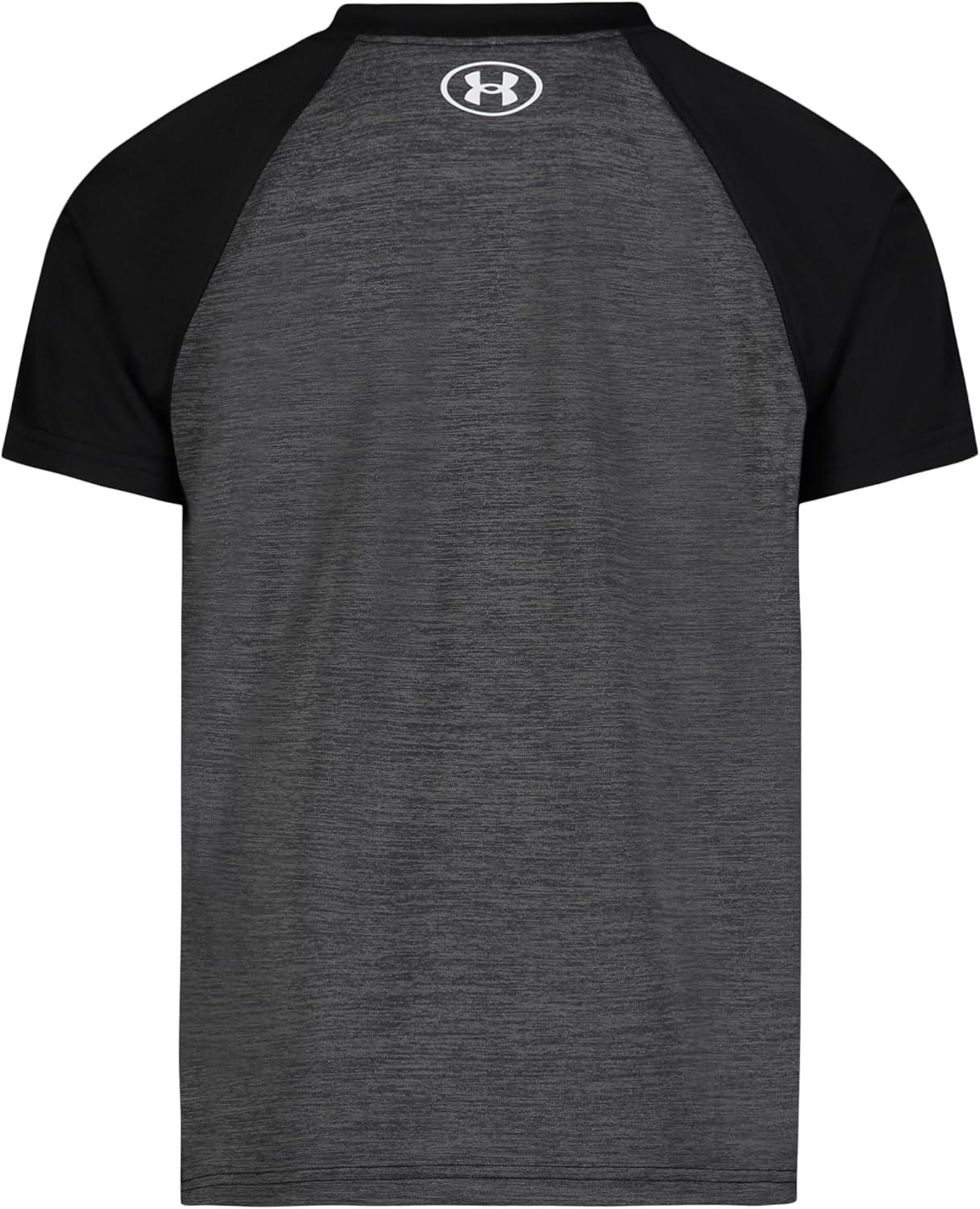 imageUnder Armour Boys Boys Short Sleeve Shirt Crewneck Lightweight and BreathableRaglan Black