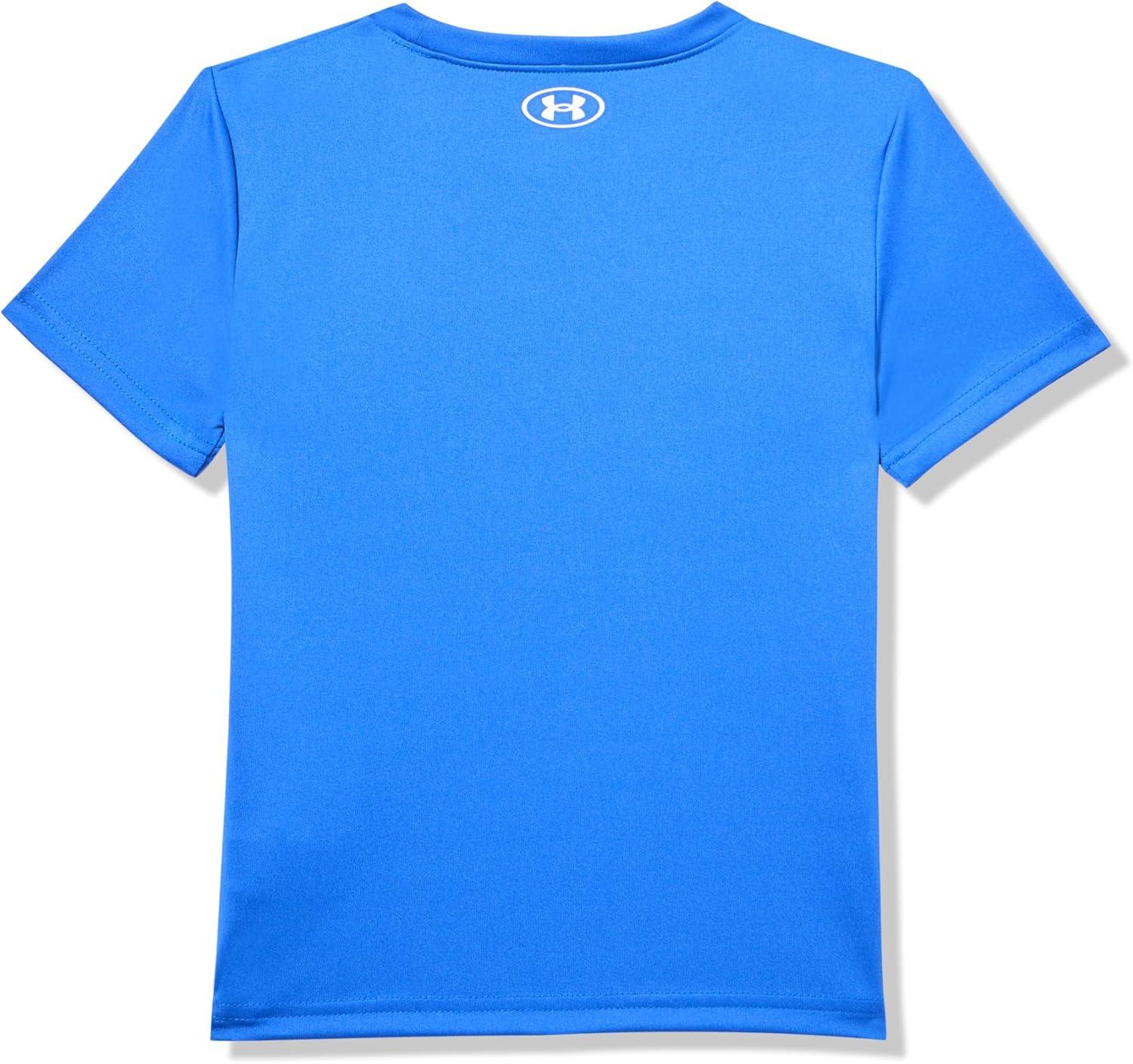 imageUnder Armour Boys Boys Short Sleeve Shirt Crewneck Lightweight and BreathableTeam Royal  Tech Baseball Fence Ss