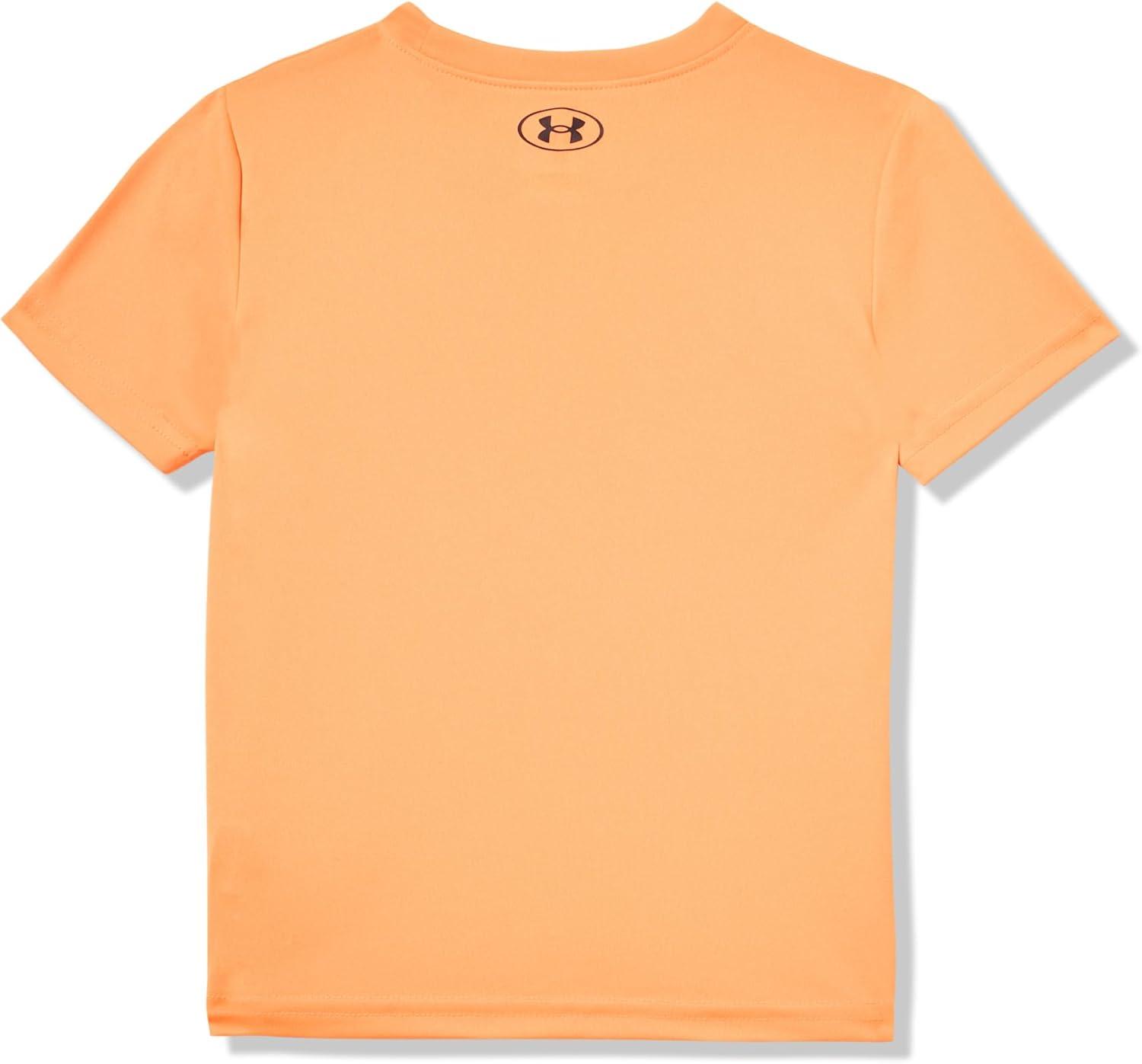 imageUnder Armour Boys Classic Core Logo TShirt Wordmark Print ampamp Baseball Designs Crew NeckBlaze Orange  Tech Legendary Ss