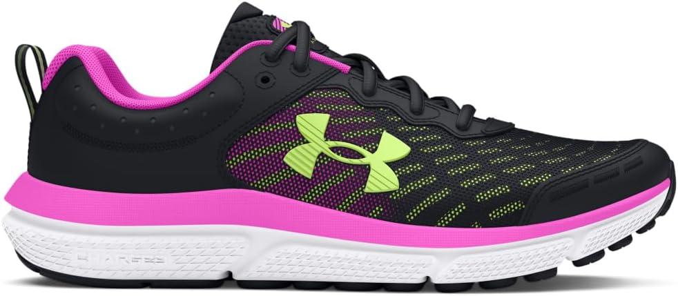 imageUnder Armour Boys Grade School Assert 10002 BlackVivid MagentaMorph Green