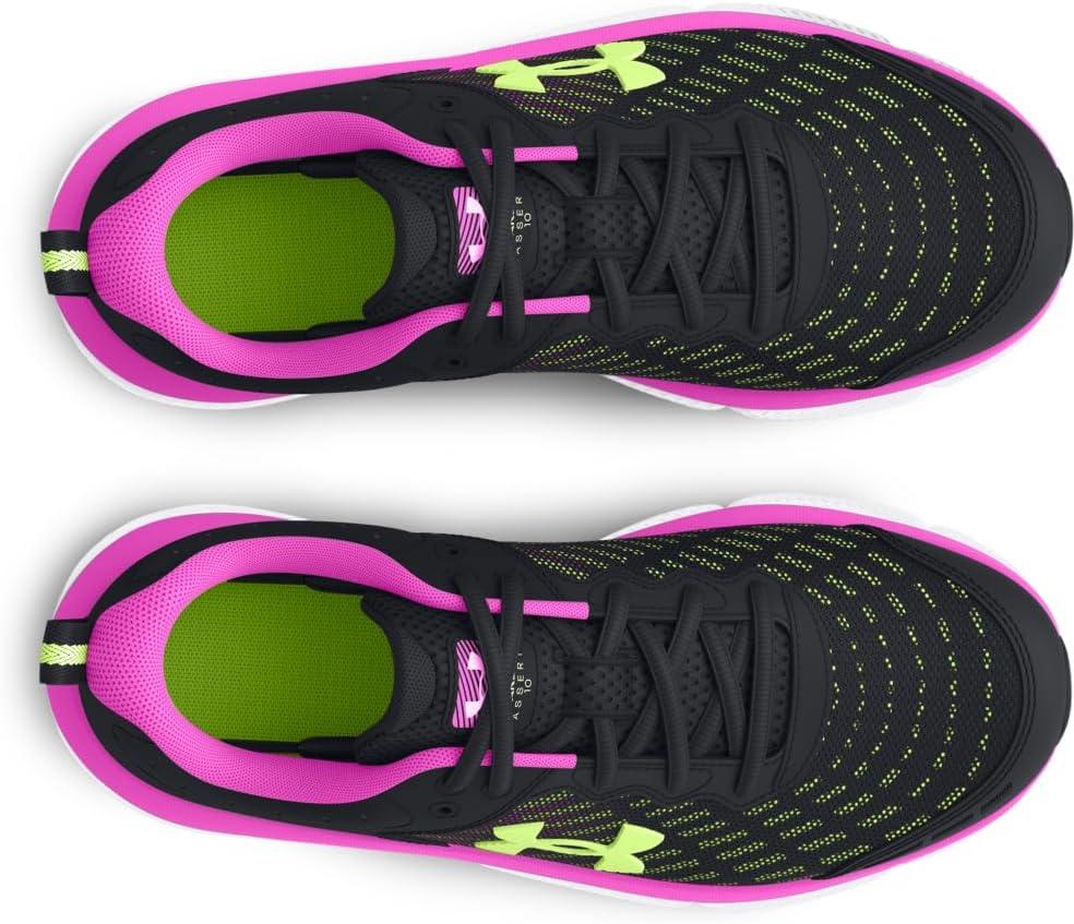 imageUnder Armour Boys Grade School Assert 10002 BlackVivid MagentaMorph Green