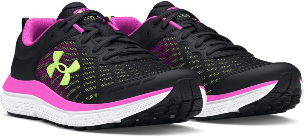 imageUnder Armour Boys Grade School Assert 10002 BlackVivid MagentaMorph Green