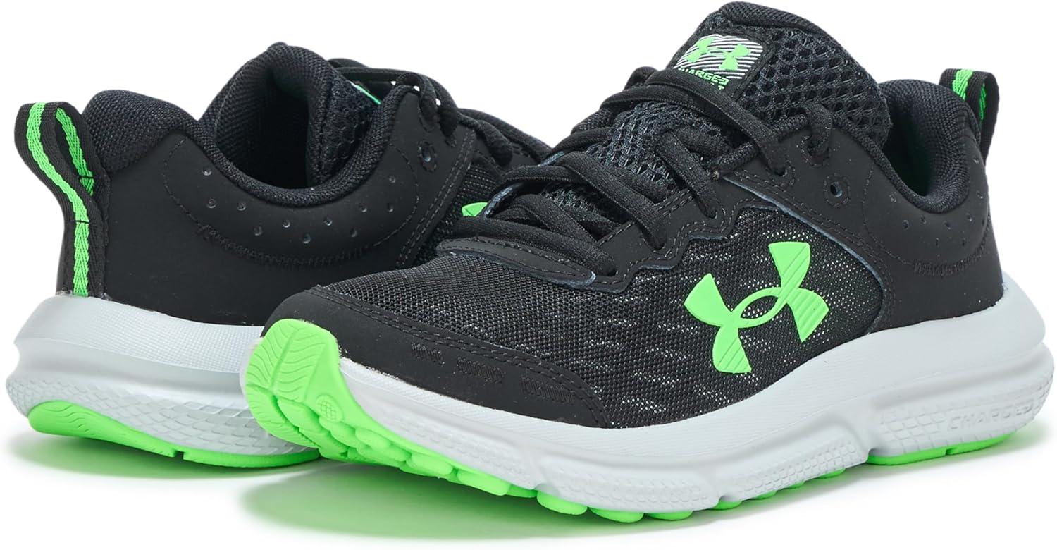 imageUnder Armour Boys Grade School Assert 10006 BlackMod GrayGreen Shock