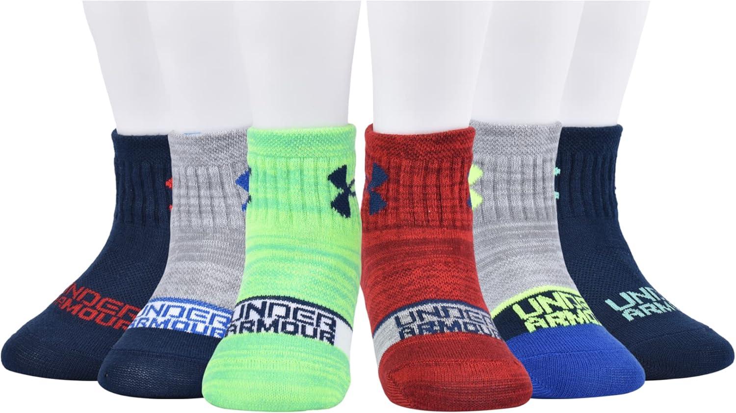 imageUnder Armour Boys Multi Pack Quarter SockColor Block
