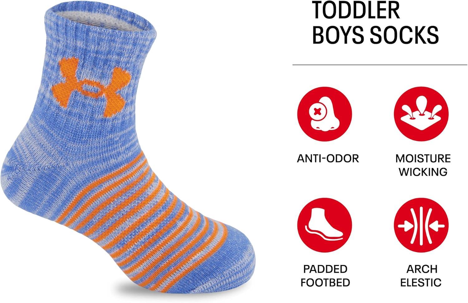 imageUnder Armour Boys Multi Pack Quarter SockDark Blue
